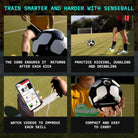 SenseBall soccer ball trainer for kicking, juggling, and dribbling with return cord and skill-improving app