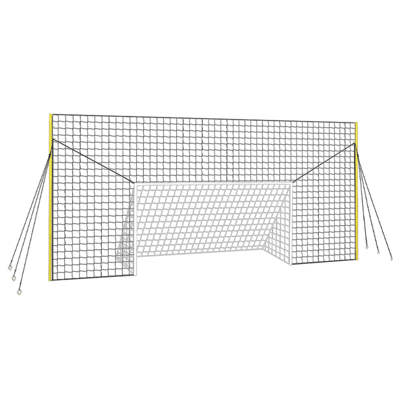 Soccer goal net for backyard practice and skill-building.
