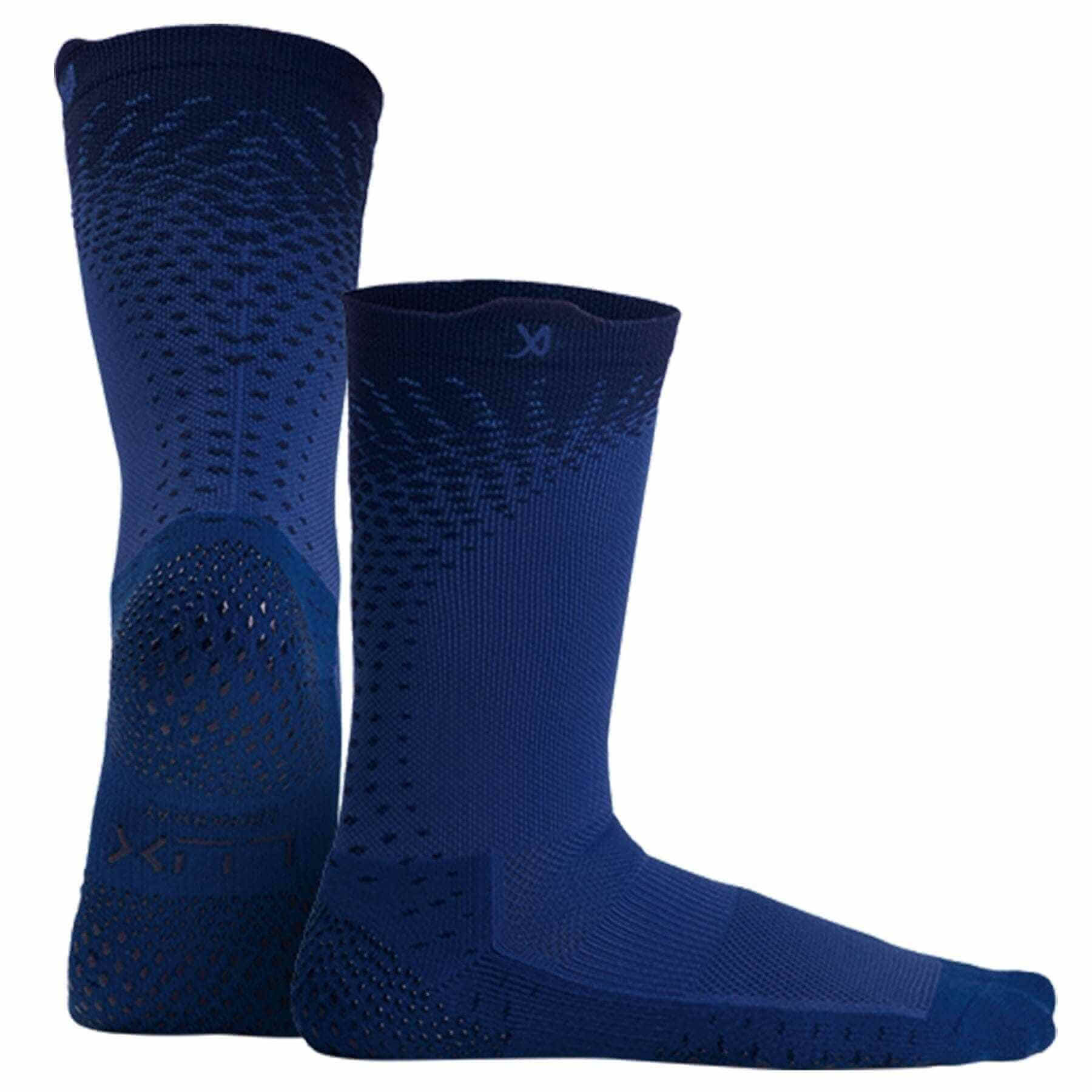 LUX Grip Cleat Socks navy blue with GripArray Technology for soccer traction and stability