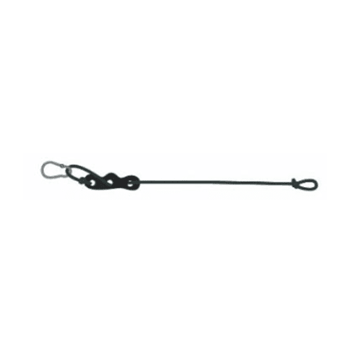 Rope and carbine lock replacement part for backyard soccer goal backstop netting system