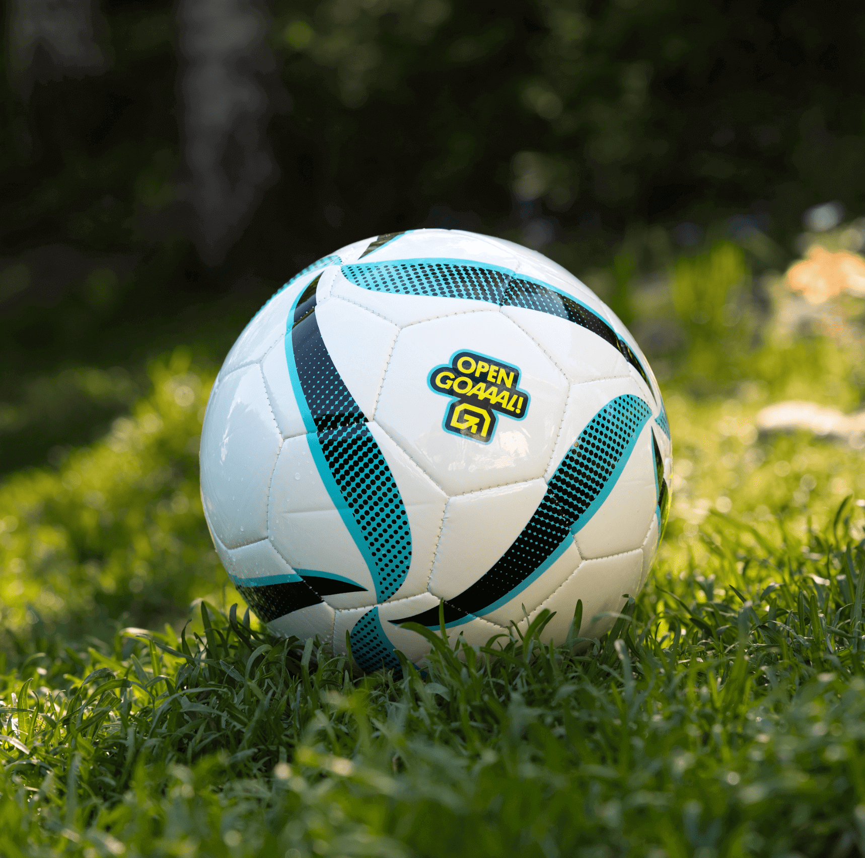 Premium soccer ball on grass for precision and durability.