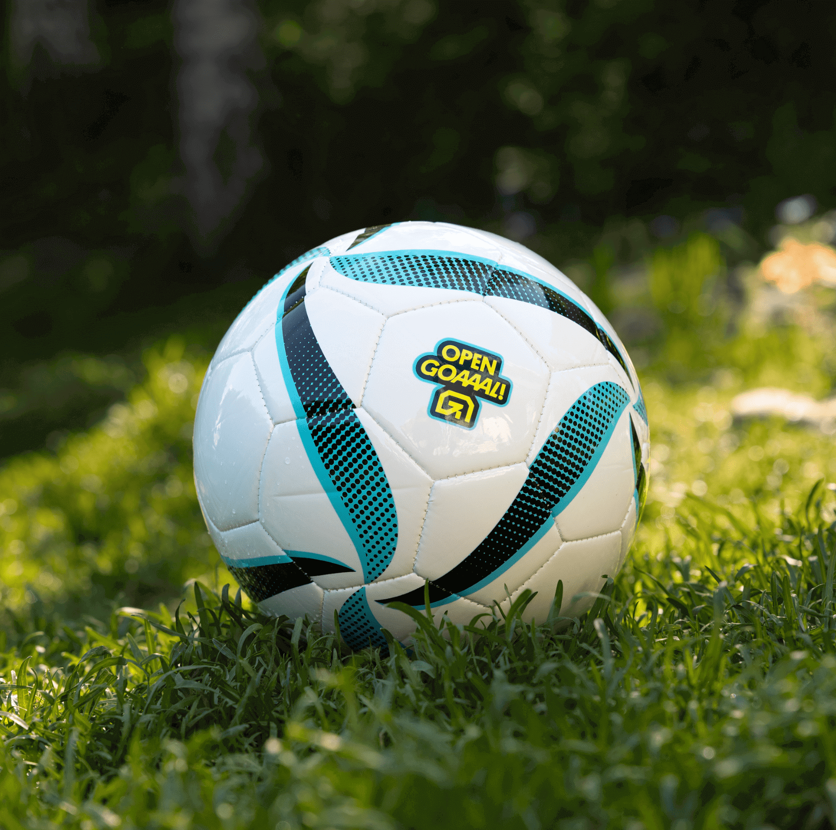 Premium soccer ball on grass for precision and durability.