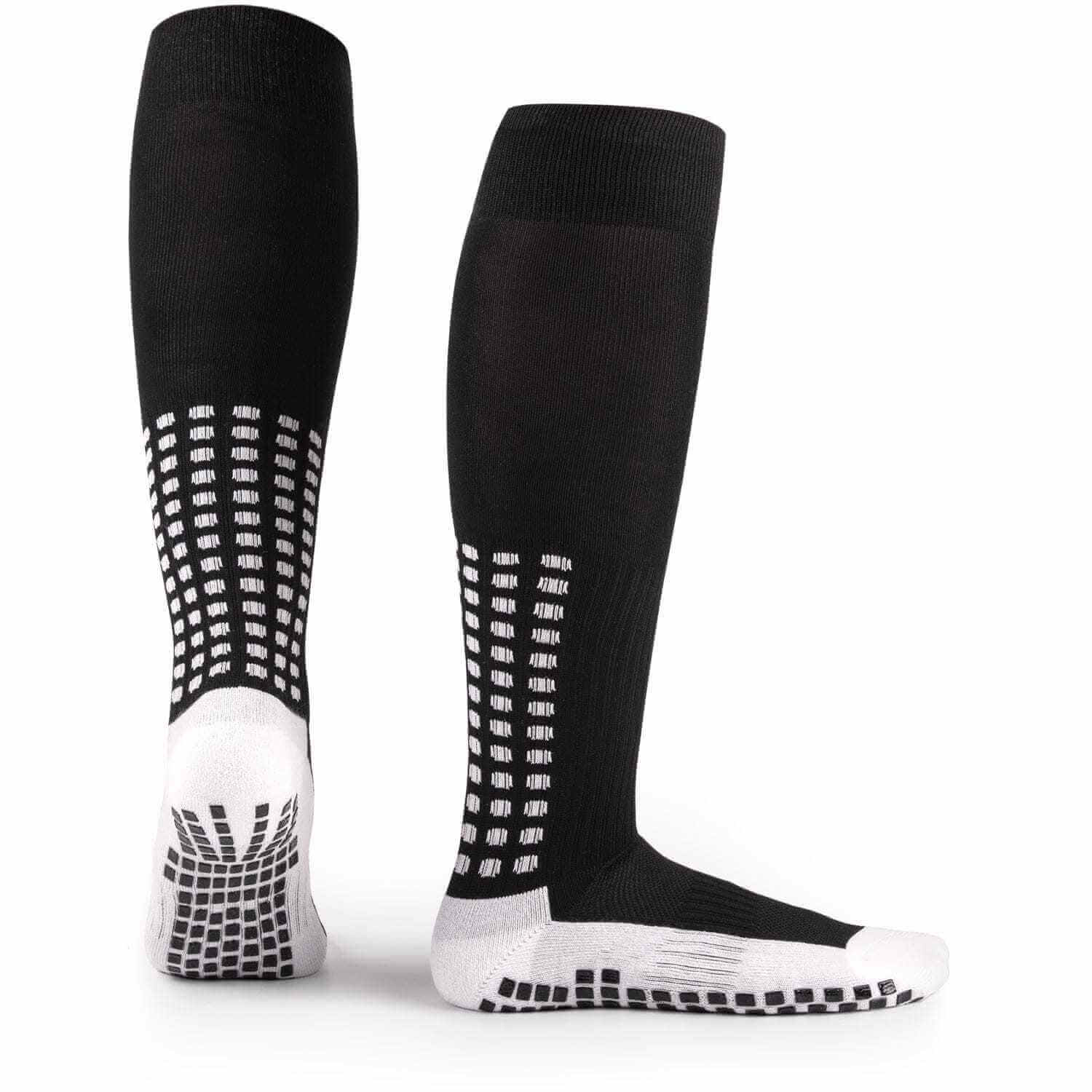 Anti-slip knee-high soccer socks by LUX with inner and outer grips for enhanced traction and performance.
