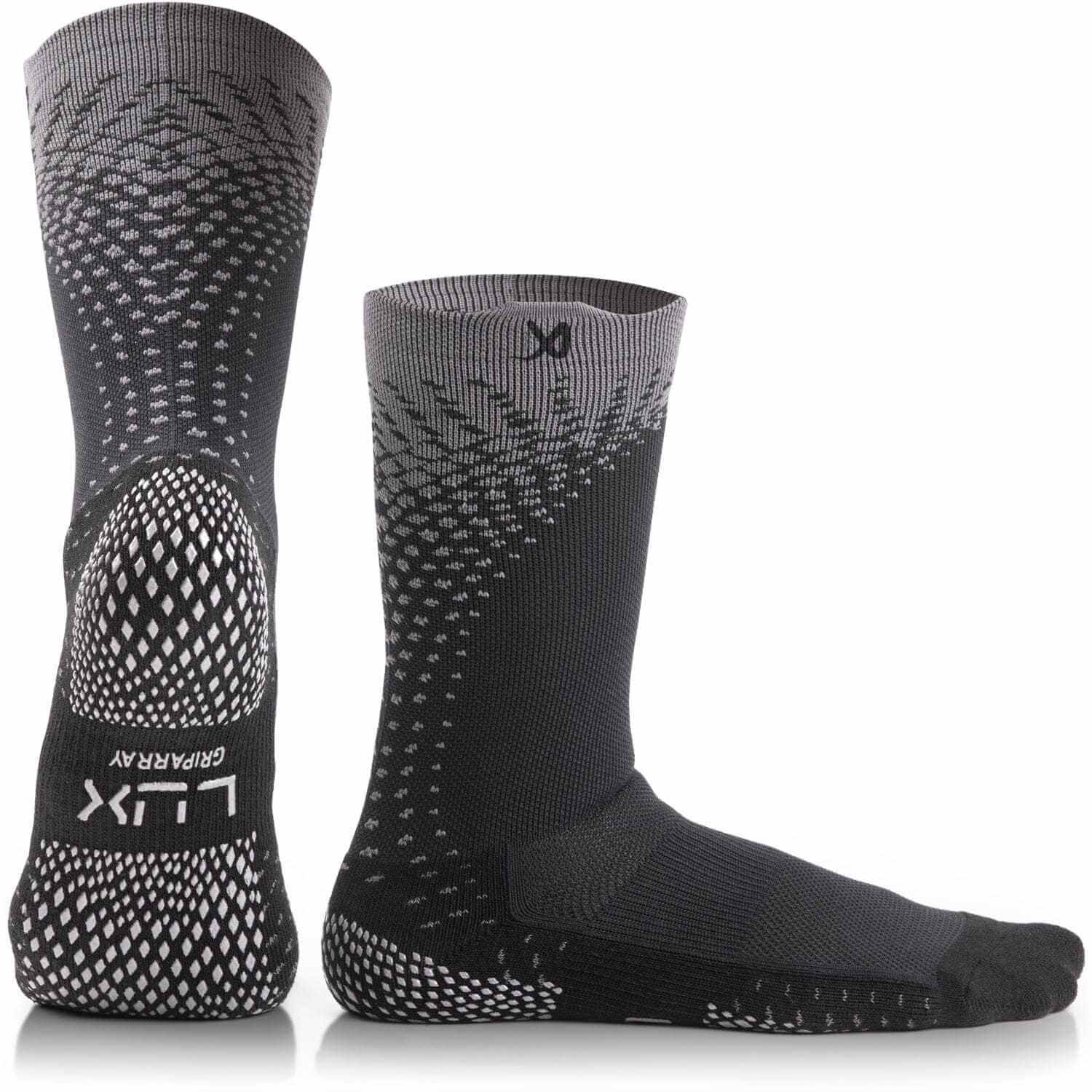 Black LUX Grip Cleat Socks with advanced GripArray Technology for soccer players