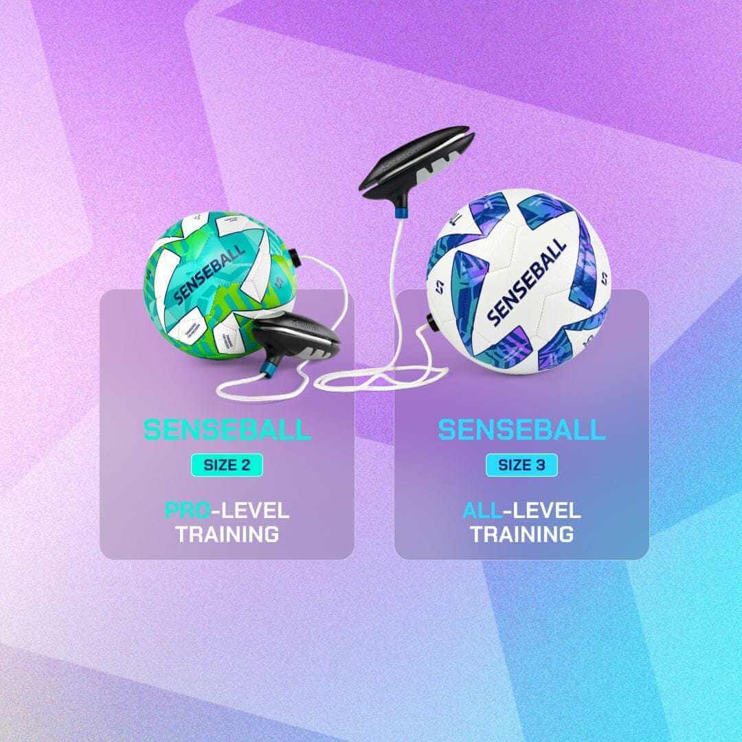 Blue SenseBall size 3 soccer ball kick trainer for all-level skill development and coordination enhancement