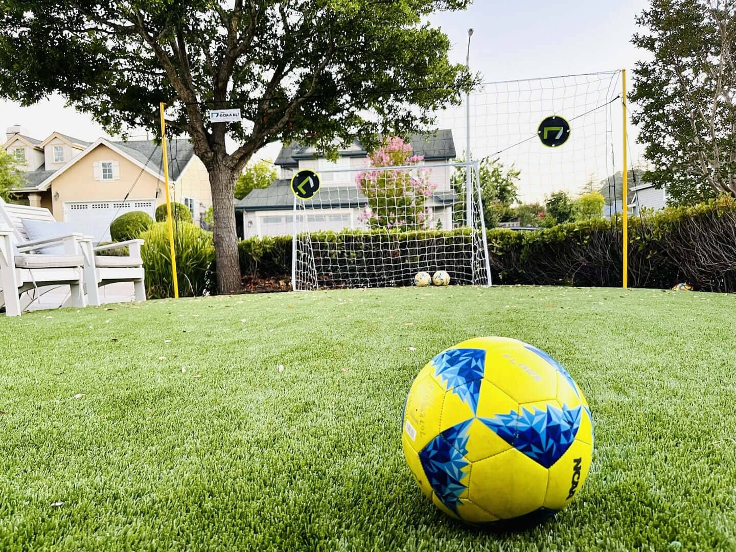 The 6x4 Soccer Goal + Rebounder from Open Goaaal