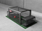Subsoccer S3 portable bench soccer game with integrated benches, nets, and official ball on green game mat