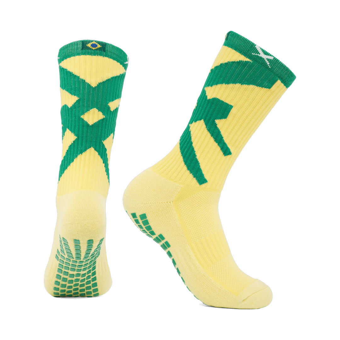 LUX Brazil colorway soccer grip calf socks