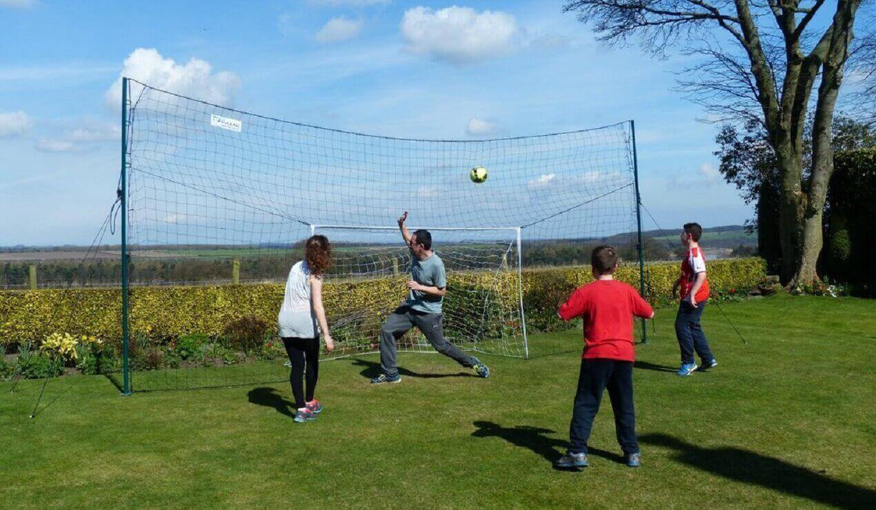 Open Goaaal Soccer Goal Net & Soccer Backstop Net With Rebounder