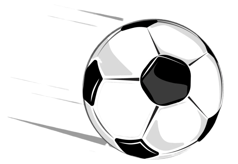 Soccer ball in motion