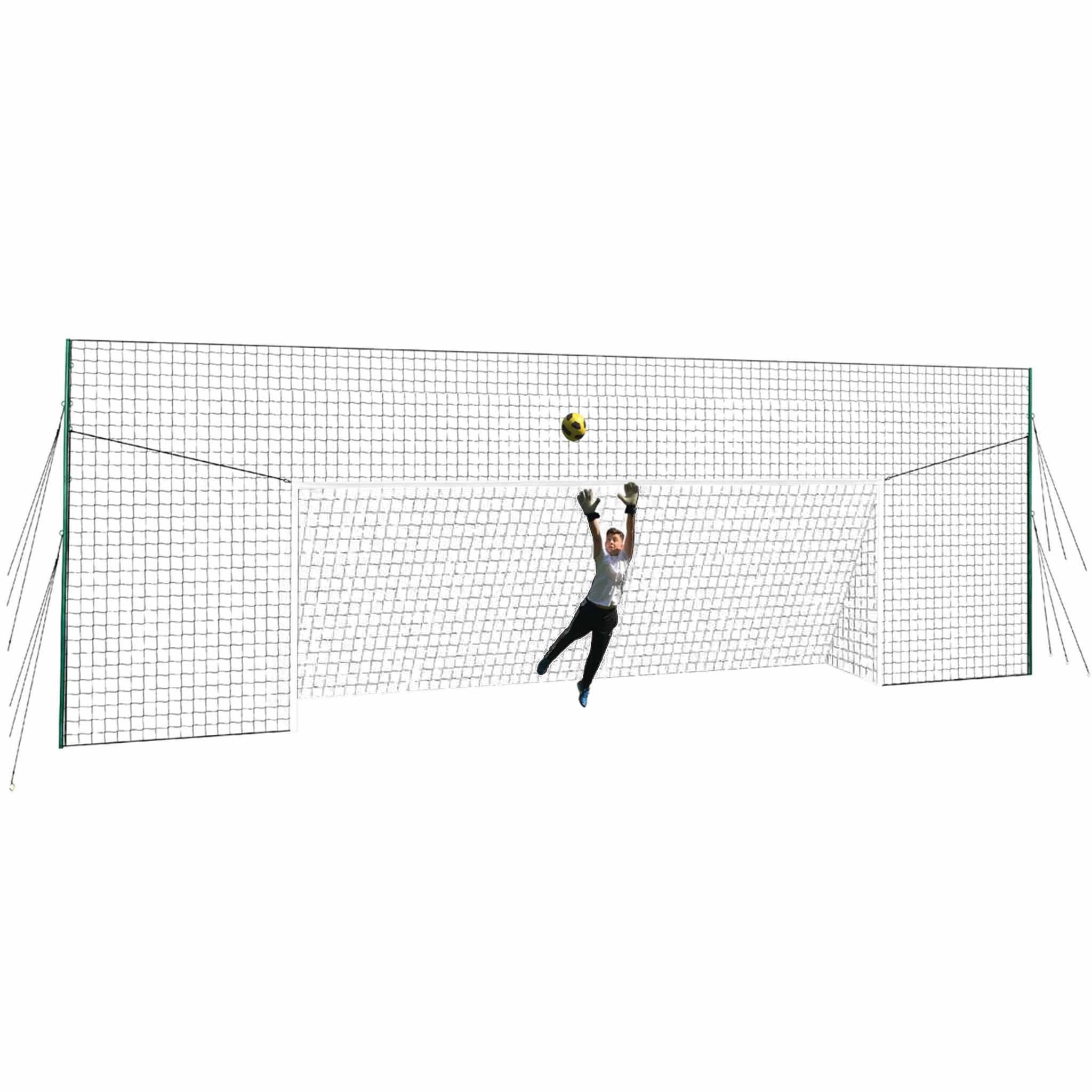 3-in-1 Soccer Goal Trainer with Goal, Rebounder, and Backstop for All Skill Levels